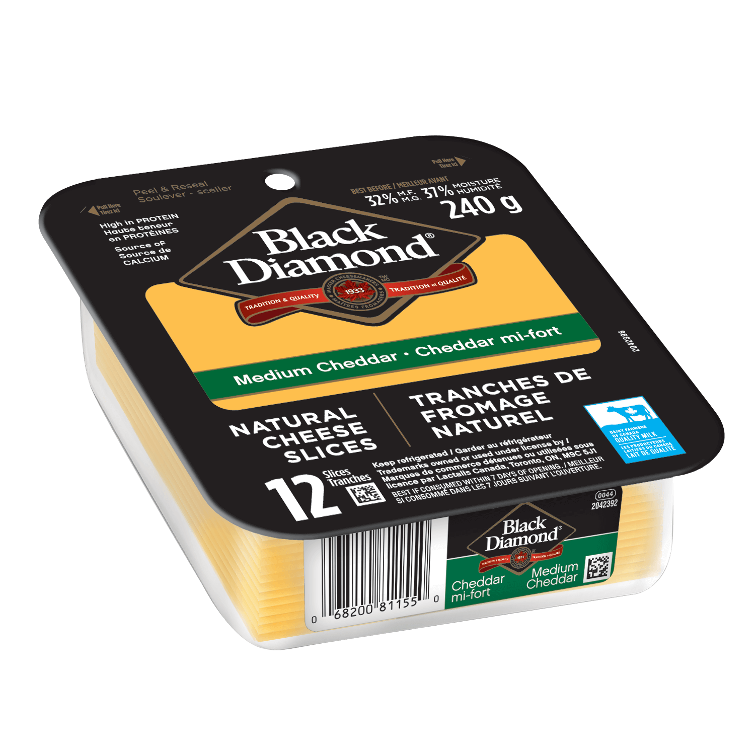 Medium Cheddar Natural Cheese Slices